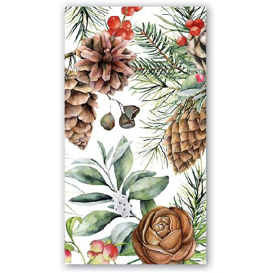 White Spruce Hostess Paper Napkins, Pack 15